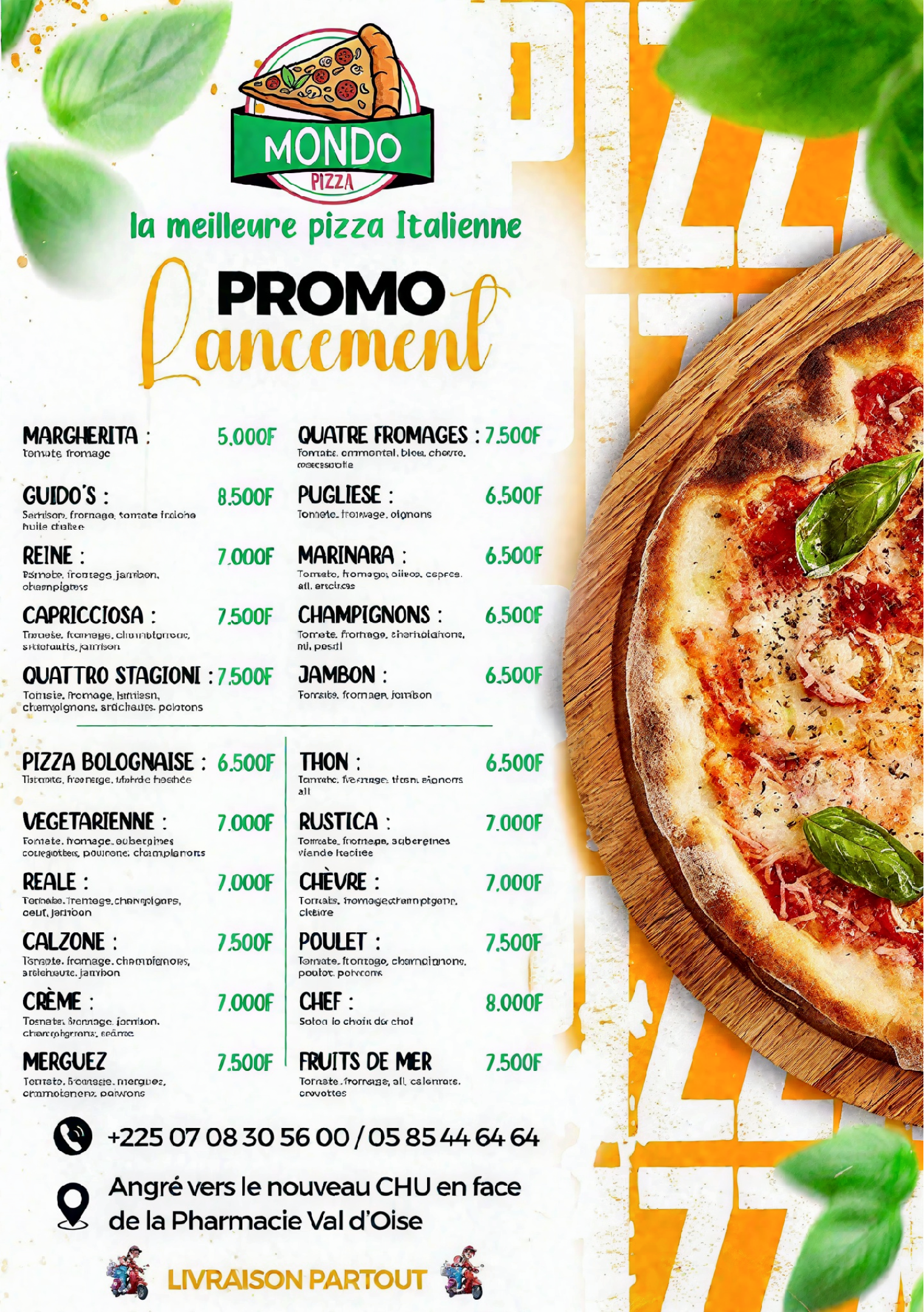 Carte Pizzeria Bella
